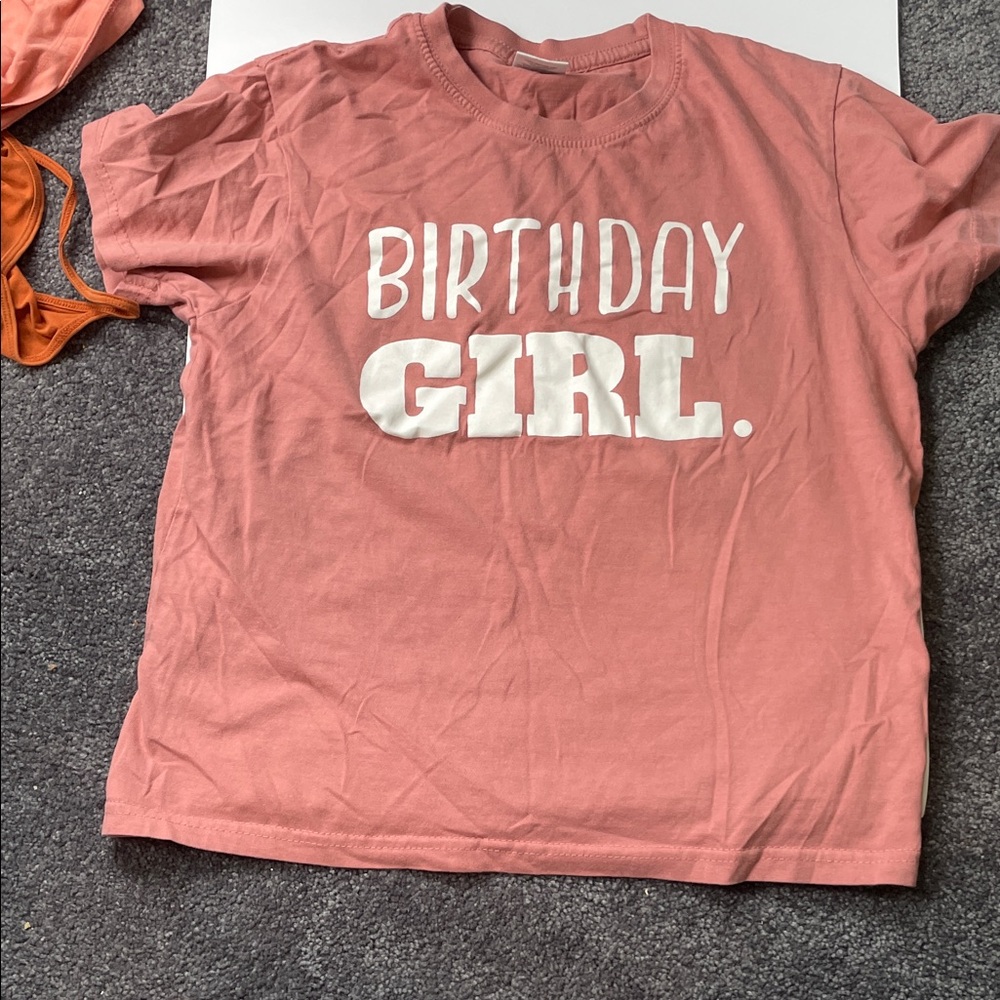 3/$20 Birthday Girl Pink T-Shirt